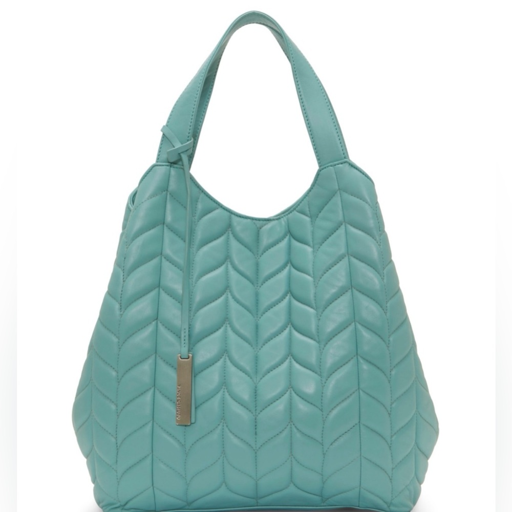 Vince Camuto Chic Teal Quilted Tote Bag
